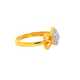 22k Yellow Cubic Zirconia Solitaire Cocktail Rings in size 7 and total gold weight of 2.8g